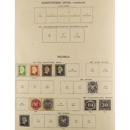 174 - WORLD COLLECTION in two 1924 Ideal albums (volumes I & II) covering British Empire and foreign count... 