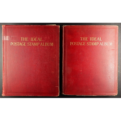 174 - WORLD COLLECTION in two 1924 Ideal albums (volumes I & II) covering British Empire and foreign count... 