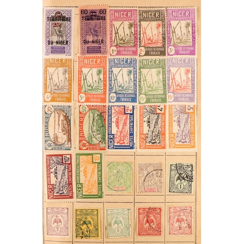 176 - WORLD RANGES 19th Century to 1940's mint & used stamps in ten unpriced old approval books, includes ... 