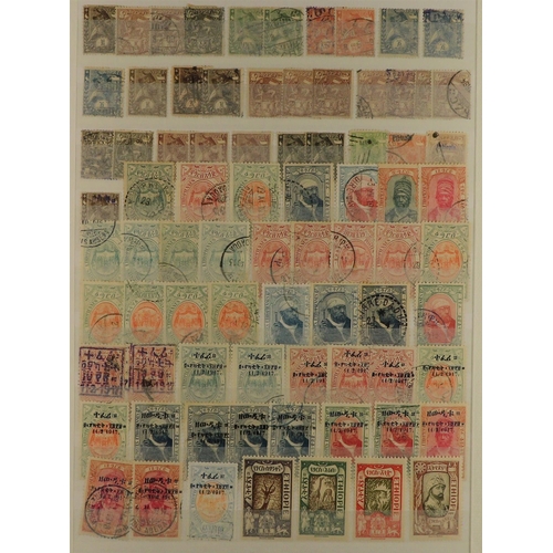 180 - WORLD ASSEMBLY in box, includes world mint & used ranges on stock cards incl Great Britain local rai... 