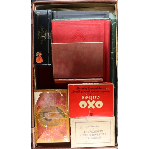 191 - COLLECTOR'S HOARD IN OLD SUITCASE Includes several world collection in albums incl China 1885-88 3c ... 