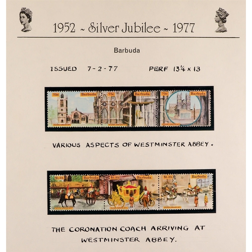 194 - BRITISH COMMONWEALTH OMNIBUS ISSUES Never hinged mint collections in seven hingeless special albums,... 