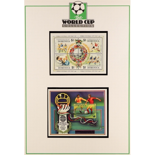 197 - FOOTBALL 1990 WORLD CUP world collection of never hinged mint stamps & mini-sheets, special covers &... 