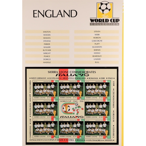 197 - FOOTBALL 1990 WORLD CUP world collection of never hinged mint stamps & mini-sheets, special covers &... 