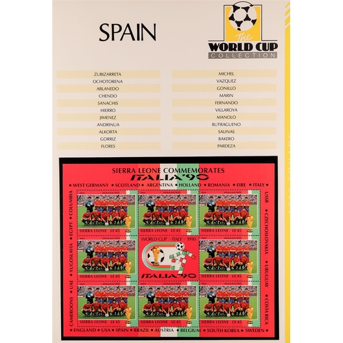 197 - FOOTBALL 1990 WORLD CUP world collection of never hinged mint stamps & mini-sheets, special covers &... 