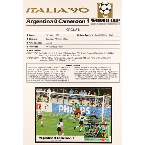 197 - FOOTBALL 1990 WORLD CUP world collection of never hinged mint stamps & mini-sheets, special covers &... 