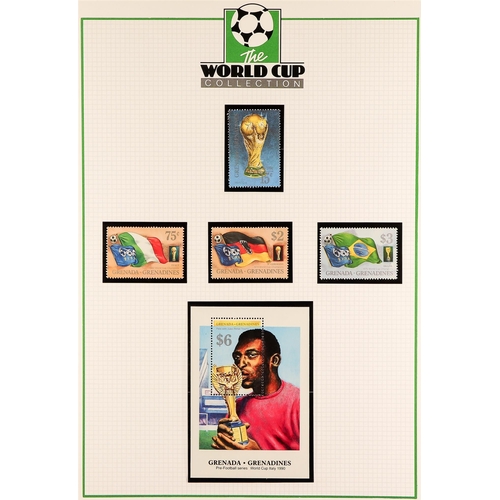 197 - FOOTBALL 1990 WORLD CUP world collection of never hinged mint stamps & mini-sheets, special covers &... 