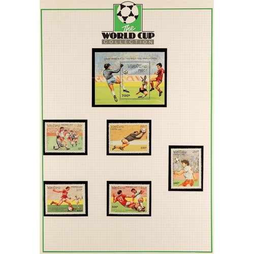 197 - FOOTBALL 1990 WORLD CUP world collection of never hinged mint stamps & mini-sheets, special covers &... 