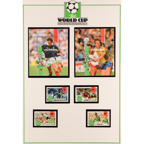 197 - FOOTBALL 1990 WORLD CUP world collection of never hinged mint stamps & mini-sheets, special covers &... 