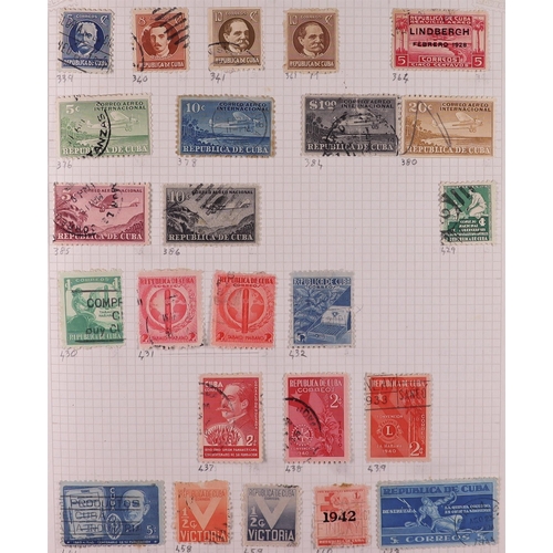 208 - ARGENTINE, CUBA & UNITED STATES 19th Century to 1980's used collection in two albums, includes US Po... 