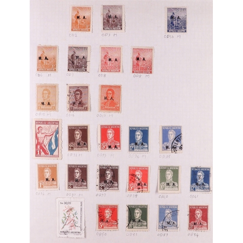 208 - ARGENTINE, CUBA & UNITED STATES 19th Century to 1980's used collection in two albums, includes US Po... 