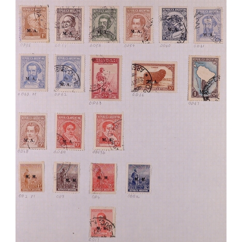 208 - ARGENTINE, CUBA & UNITED STATES 19th Century to 1980's used collection in two albums, includes US Po... 