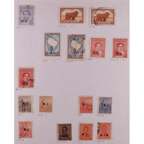 208 - ARGENTINE, CUBA & UNITED STATES 19th Century to 1980's used collection in two albums, includes US Po... 