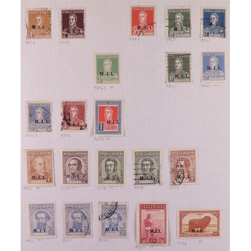 208 - ARGENTINE, CUBA & UNITED STATES 19th Century to 1980's used collection in two albums, includes US Po... 