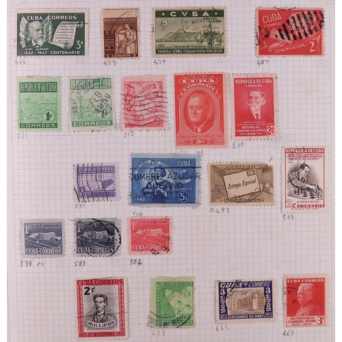 208 - ARGENTINE, CUBA & UNITED STATES 19th Century to 1980's used collection in two albums, includes US Po... 