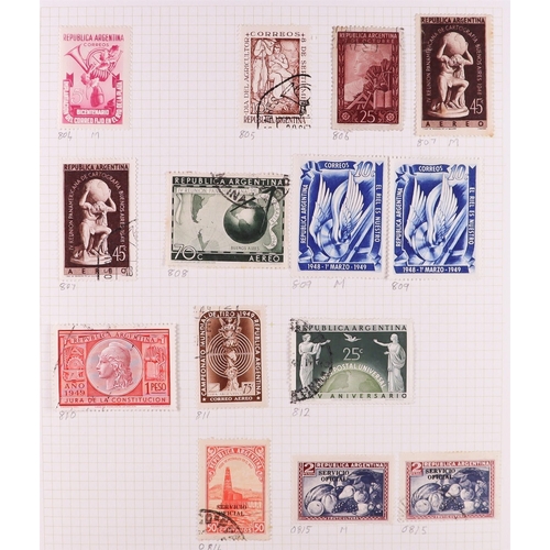 208 - ARGENTINE, CUBA & UNITED STATES 19th Century to 1980's used collection in two albums, includes US Po... 