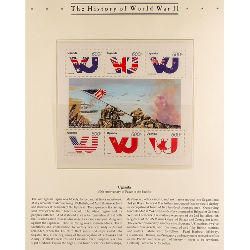 211 - THE HISTORY OF WORLD WAR II 1989-2000 WORLD COLLECTION in three special hingeless albums, includes n... 