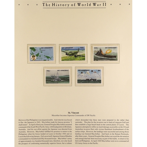 211 - THE HISTORY OF WORLD WAR II 1989-2000 WORLD COLLECTION in three special hingeless albums, includes n... 