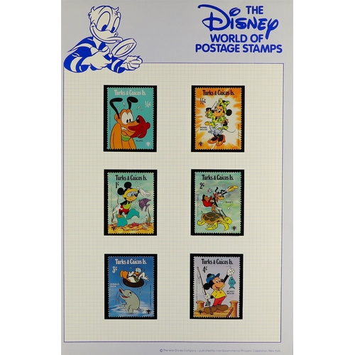 217 - DISNEY 1980's world never hinged mint collection in special hingeless album, includes all different ... 