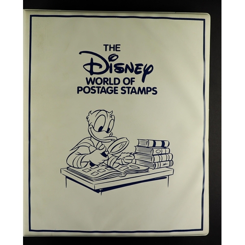 217 - DISNEY 1980's world never hinged mint collection in special hingeless album, includes all different ... 