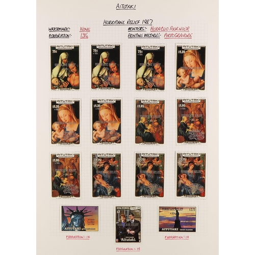 226 - AITUTAKI 1982 - 1996 COLLECTION of mint sets and never hinged mint minature sheets, sheetlets & se-t... 