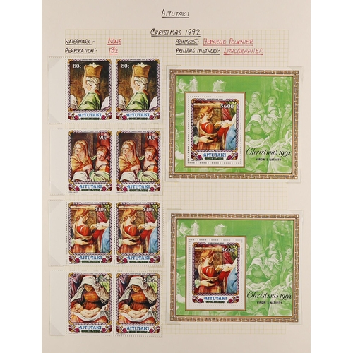 226 - AITUTAKI 1982 - 1996 COLLECTION of mint sets and never hinged mint minature sheets, sheetlets & se-t... 