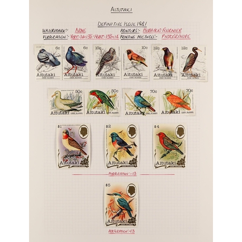 226 - AITUTAKI 1982 - 1996 COLLECTION of mint sets and never hinged mint minature sheets, sheetlets & se-t... 