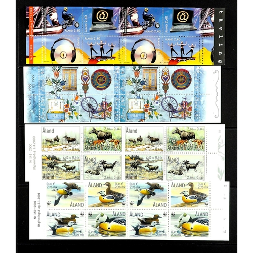 227 - ALAND ISLANDS 1984 - 2001 COLLECTION complete for the period in never hinged mint blocks 4, also all... 