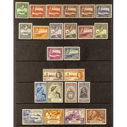 232 - ANTIGUA & BARBUDA 1882 - 1951 MINT COLLECTION on protective pages, note 1903-07 set, 1908-17 set, 19... 