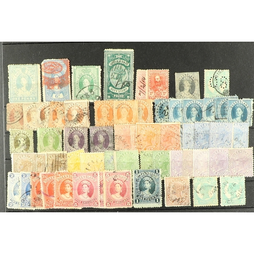 242 - AUSTRALIAN STATES 1850's-1900's MOSTLY USED RANGES on stock cards, includes New South Wales & South ... 