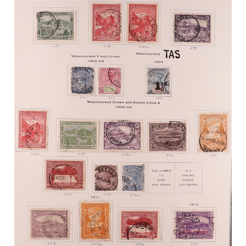 243 - AUSTRALIAN STATES 1850's-1900's MOSTLY USED COLLECTION in album, includes New South Wales, Queenslan... 