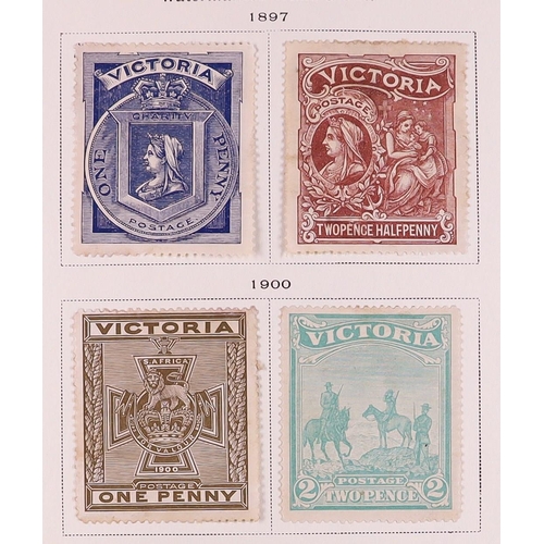 243 - AUSTRALIAN STATES 1850's-1900's MOSTLY USED COLLECTION in album, includes New South Wales, Queenslan... 