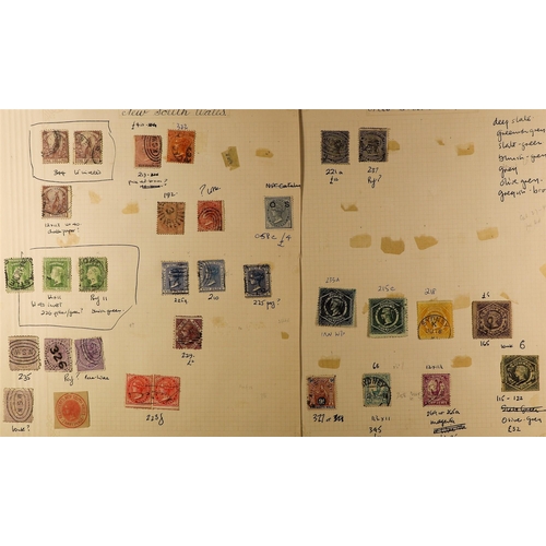 244 - AUSTRALIAN STATES 1850's-1910's MOSTLY USED RANGES on pages, includes New South Wales 1s 