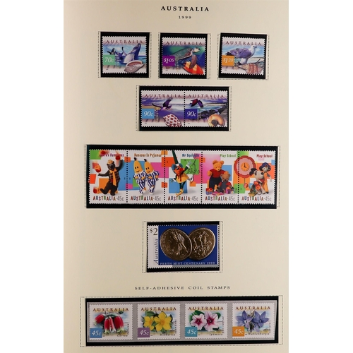 262 - AUSTRALIA 1966 - 2002 NEVER HINGED MINT COLLECTION in a large album, near- complete for the period i... 