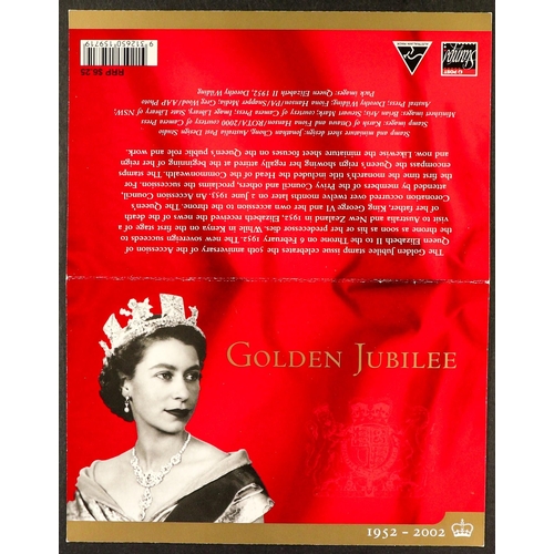 279 - AUSTRALIA 2002 Golden Jubilee set + miniature sheet, the miniature sheet with printers control perfo... 