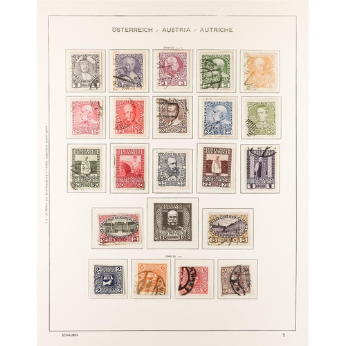 287 - AUSTRIA 1850 - 1937 COLLECTION. of around 1000 mint & used stamps in Schaubek Austria hingeless albu... 