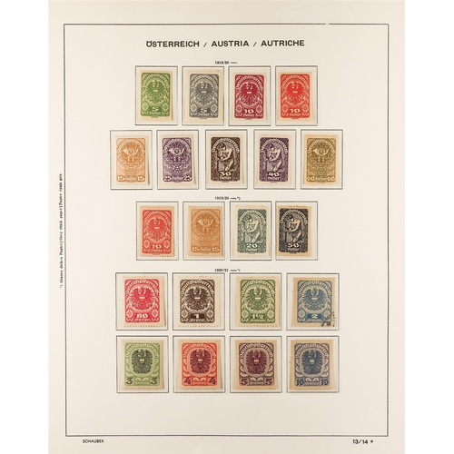 287 - AUSTRIA 1850 - 1937 COLLECTION. of around 1000 mint & used stamps in Schaubek Austria hingeless albu... 