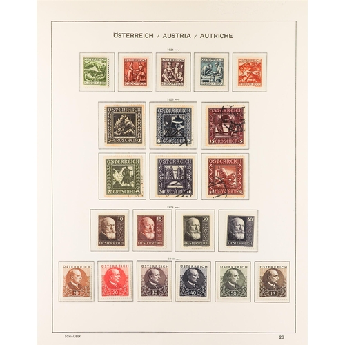 287 - AUSTRIA 1850 - 1937 COLLECTION. of around 1000 mint & used stamps in Schaubek Austria hingeless albu... 