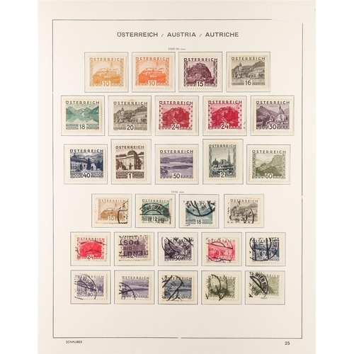 287 - AUSTRIA 1850 - 1937 COLLECTION. of around 1000 mint & used stamps in Schaubek Austria hingeless albu... 