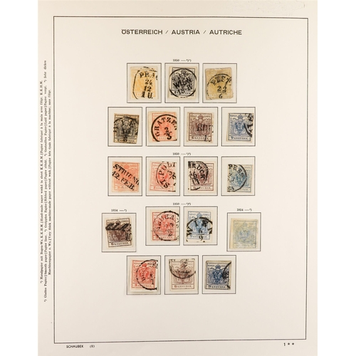 287 - AUSTRIA 1850 - 1937 COLLECTION. of around 1000 mint & used stamps in Schaubek Austria hingeless albu... 