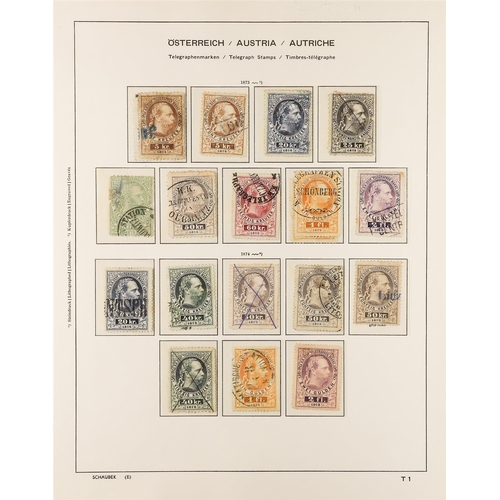 287 - AUSTRIA 1850 - 1937 COLLECTION. of around 1000 mint & used stamps in Schaubek Austria hingeless albu... 