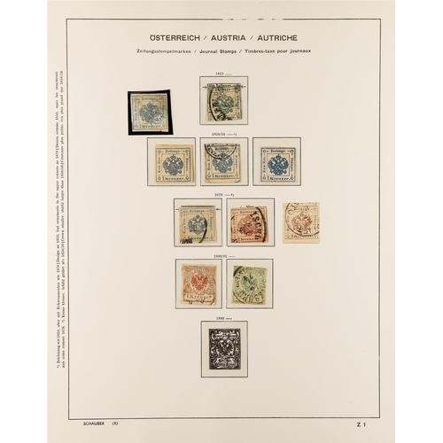 287 - AUSTRIA 1850 - 1937 COLLECTION. of around 1000 mint & used stamps in Schaubek Austria hingeless albu... 