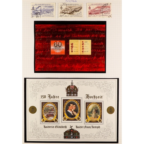 289 - AUSTRIA 1860's-2000's COLLECTION in album, mint (some never hinged) & used, includes 1863 1.05k News... 