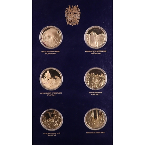 29 - WINSTON CHURCHILL CENTENARY GOLD PLATED SILVER MEDALS Collection of 24 medals in special album. Weig... 