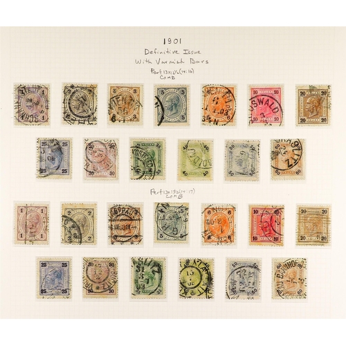 291 - AUSTRIA 1890 - 1907 FRANZ JOSEF DEFINITIVES collection of over 300 stamps on album pages, semi-speci... 