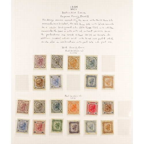 292 - AUSTRIA 1890 - 1907 FRANZ JOSEF DEFINITIVES collection of over 180 mint / some never hinged mint sta... 