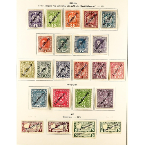 294 - AUSTRIA 1918 - 1937 REPUBLIC COLLECTION of chiefly mint / never hinged mint sets in album incl imper... 