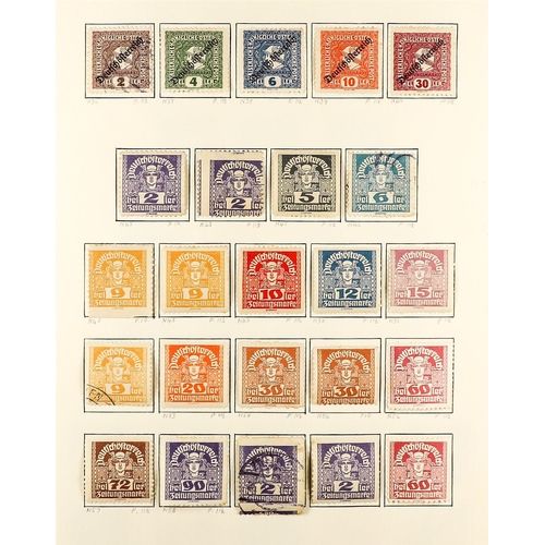 294 - AUSTRIA 1918 - 1937 REPUBLIC COLLECTION of chiefly mint / never hinged mint sets in album incl imper... 