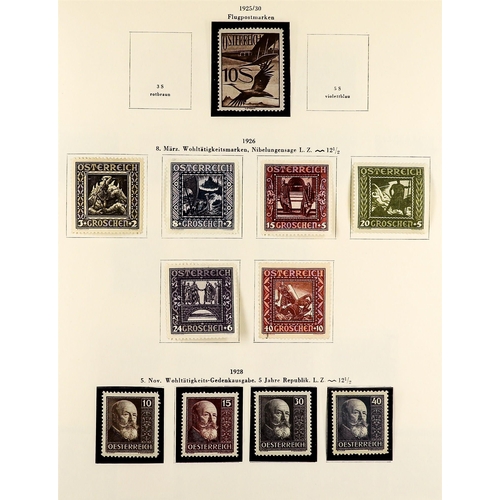 294 - AUSTRIA 1918 - 1937 REPUBLIC COLLECTION of chiefly mint / never hinged mint sets in album incl imper... 