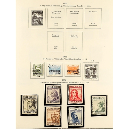 294 - AUSTRIA 1918 - 1937 REPUBLIC COLLECTION of chiefly mint / never hinged mint sets in album incl imper... 